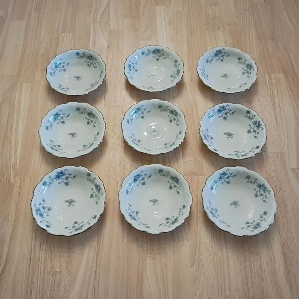 Vintage Johann Haviland Bavaria Germany Set of 9 - 5 Inch Dessert Bowls